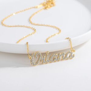 Cubic Zirconia Name Necklace