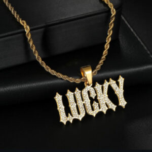 Twisted Rope Pyramid Edge Name Necklace