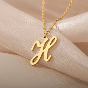 Initial Letter Necklace for Women